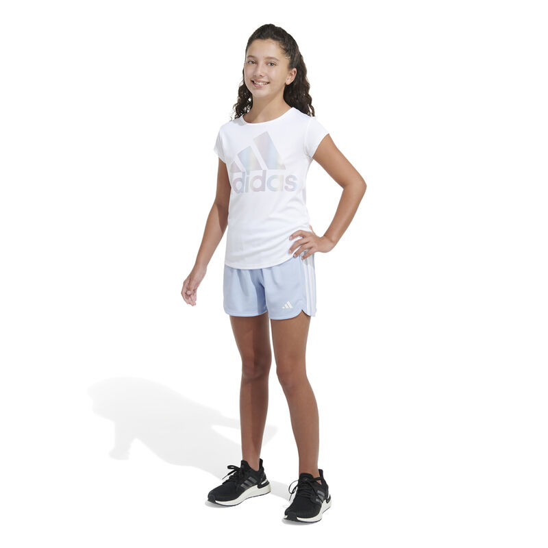 adidas Girls' AEROREADY® 3-Stripe Pacer Mesh Shorts image number 1