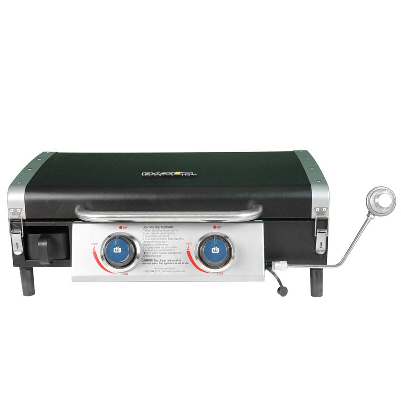 Razor 2-Burner Portable LP Gas Griddle with Lid image number 1