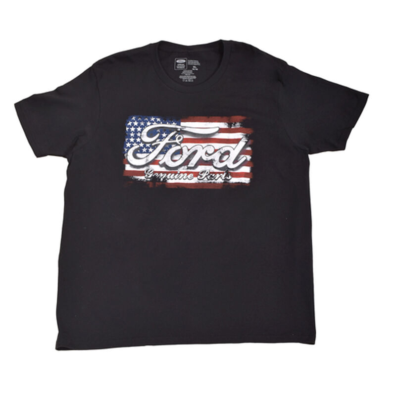 Ford Men's Short Sleeve Charcoal Ford Flag Tee image number 0