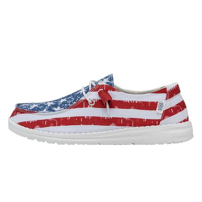 HeyDude Women's Wendy Patriotic Star Spangled Shoes