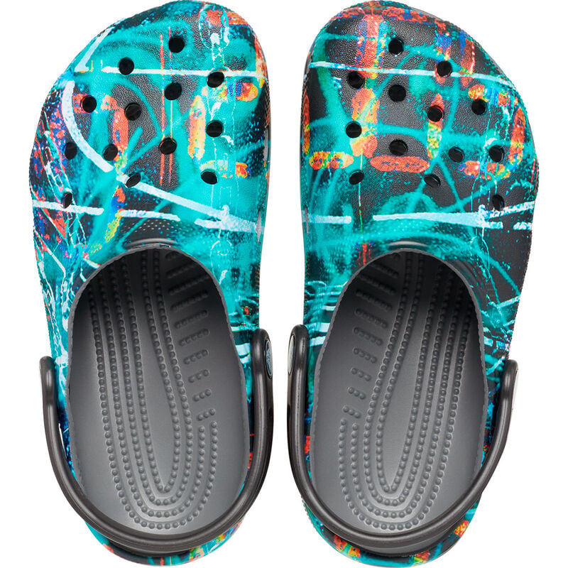 Crocs Youth Classic Print Clogs image number 2