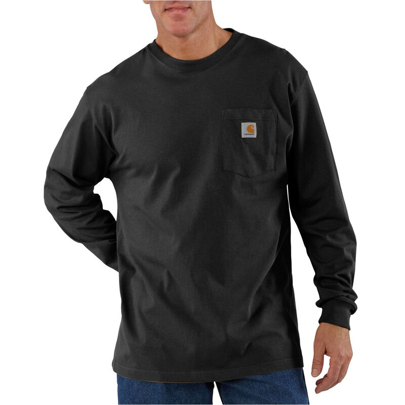 Carhartt Men's Loose Fit Heavyweight Long-Sleeve Pocket T-Shirt image number 0