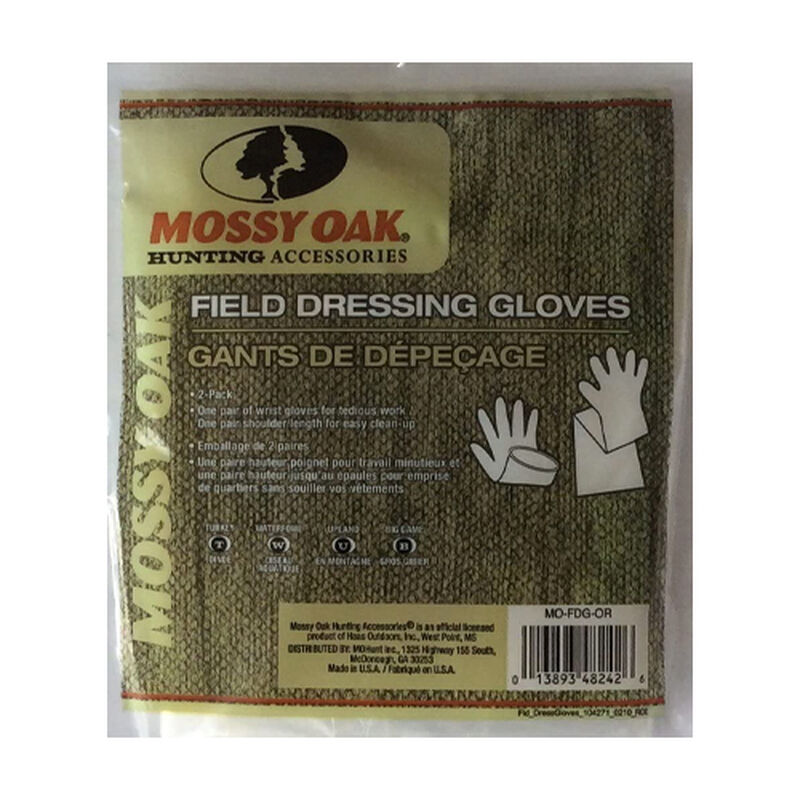 Mossy Oak Field Dressing Shoulder Length Gloves 2 Pack image number 0