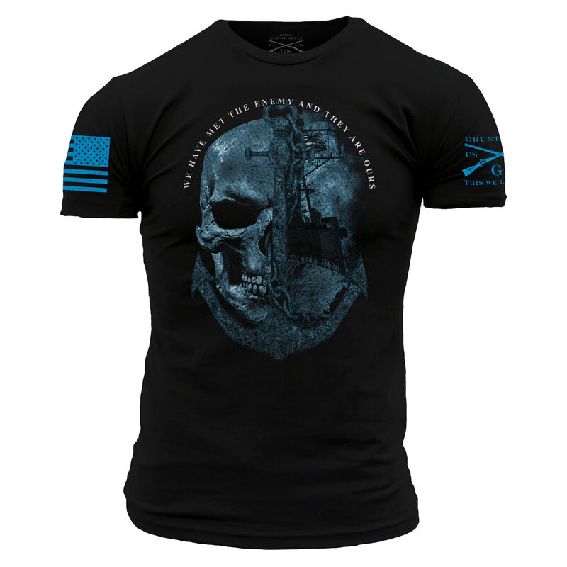 Grunt Style Men's USN The Enemy is Ours Tee image number 0