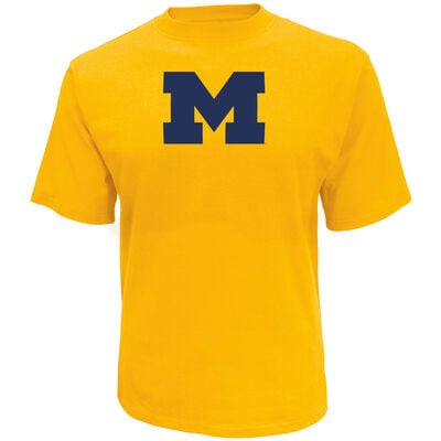 Knights Apparel Men's University of Michigan Oversized Logo Short Sleeve T-Shirt