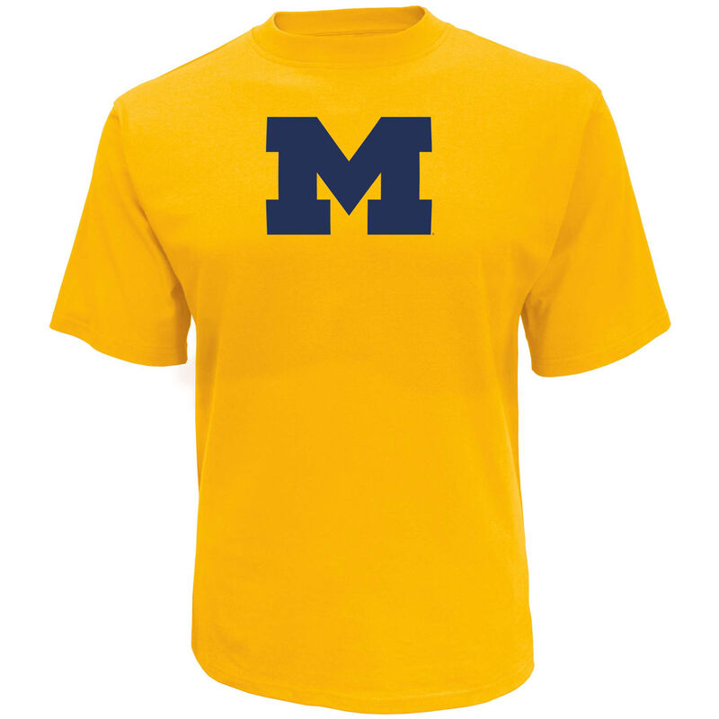 Knights Apparel Men's University of Michigan Oversized Logo Short Sleeve T-Shirt image number 0