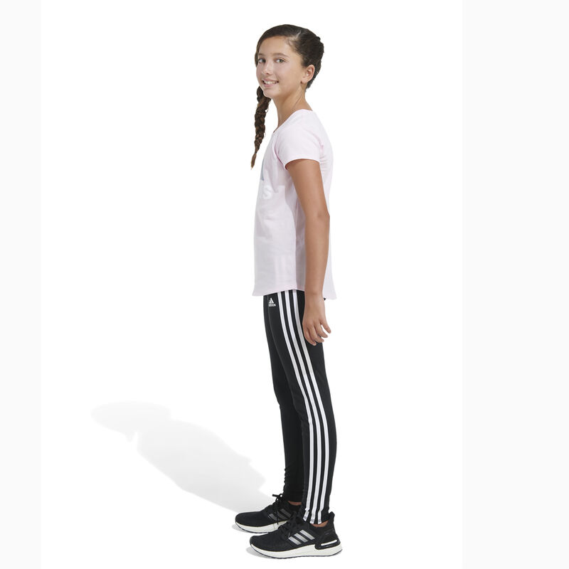 adidas Girls' Shorts Sleeve Essential Tee image number 3