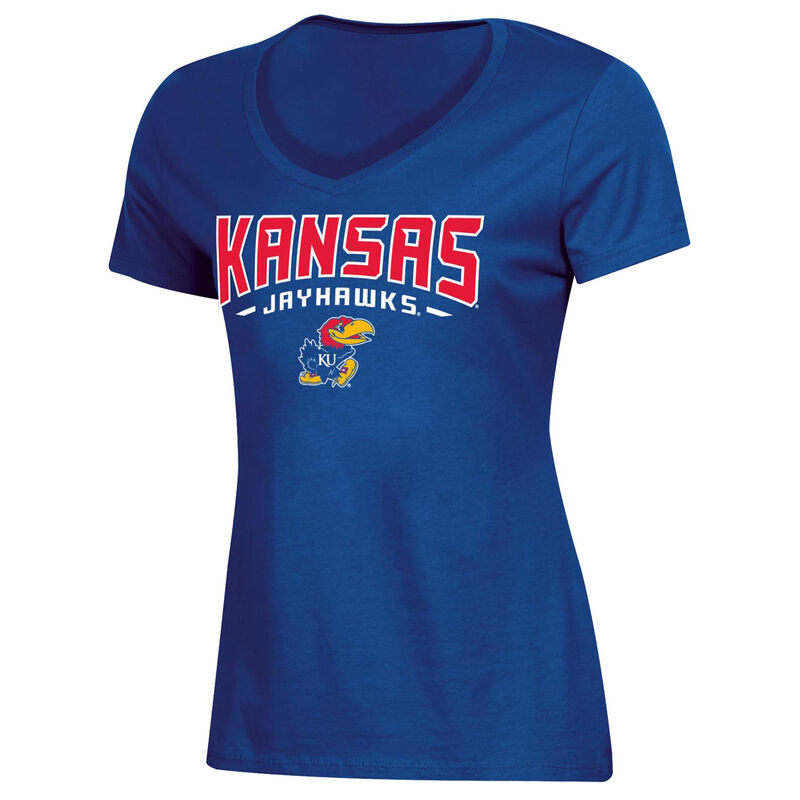 Knights Apparel Women's Short Sleeve Kansas Classic Arch Tee image number 0