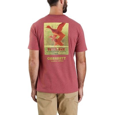 Carhartt Men's Relaxed Fit Heavyweight Short-Sleeve Pocket Super Dux Graphic T-Shirt