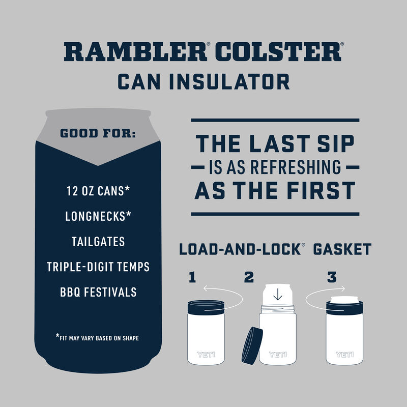 YETI Rambler Colster 12 oz. Can Insulator, Beer/Soda Holder Koozie (g)