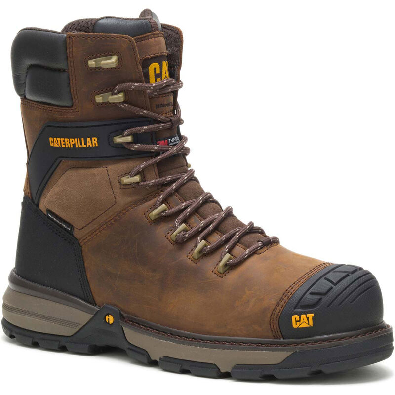 Cat Men's Excavator 8" Superlite Waterproof Thinsulate Carbon Composite Toe Work Boots image number 2