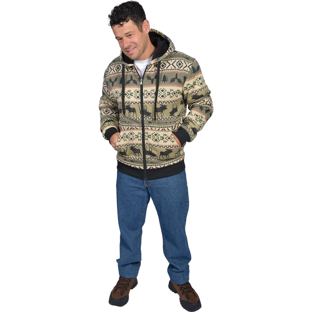 Big Ball Sports Men s Sherpa Lined Hoodie