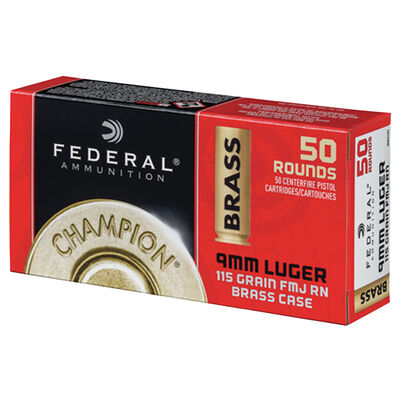 Federal 9mm 50 Round 115gr Full Metal Jacket Ammunition