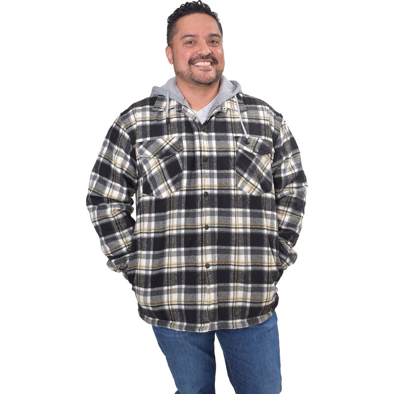 Flint Workwear Men's Sherpa Lined Plaid Flannel Jacket image number 0