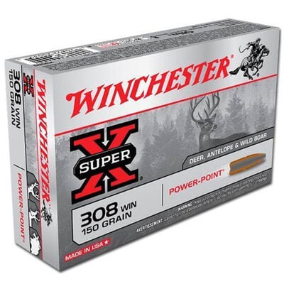 Winchester Super X .308 150 Grain Power Point JSP Winchester Ammunition