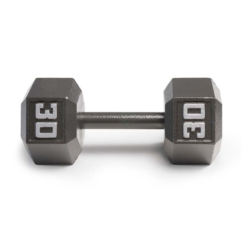 Marcy 30lb Cast Iron Hex Dumbbell image number 2