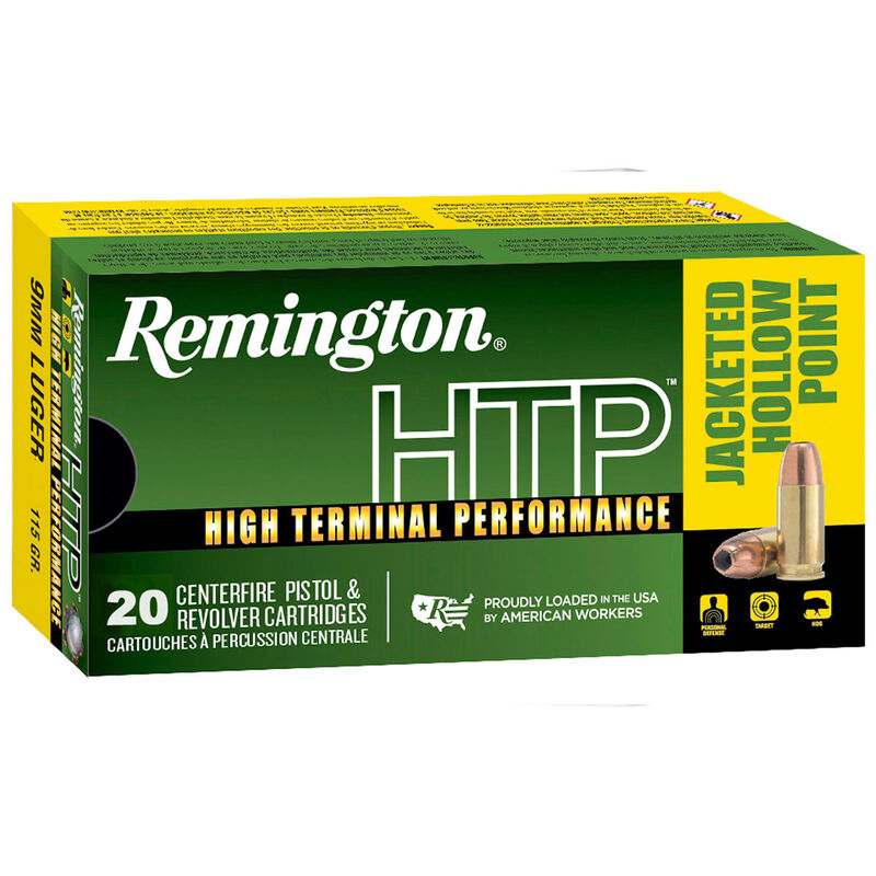 Remington 9mm HTP Luger 115 Grain Ammunition image number 0