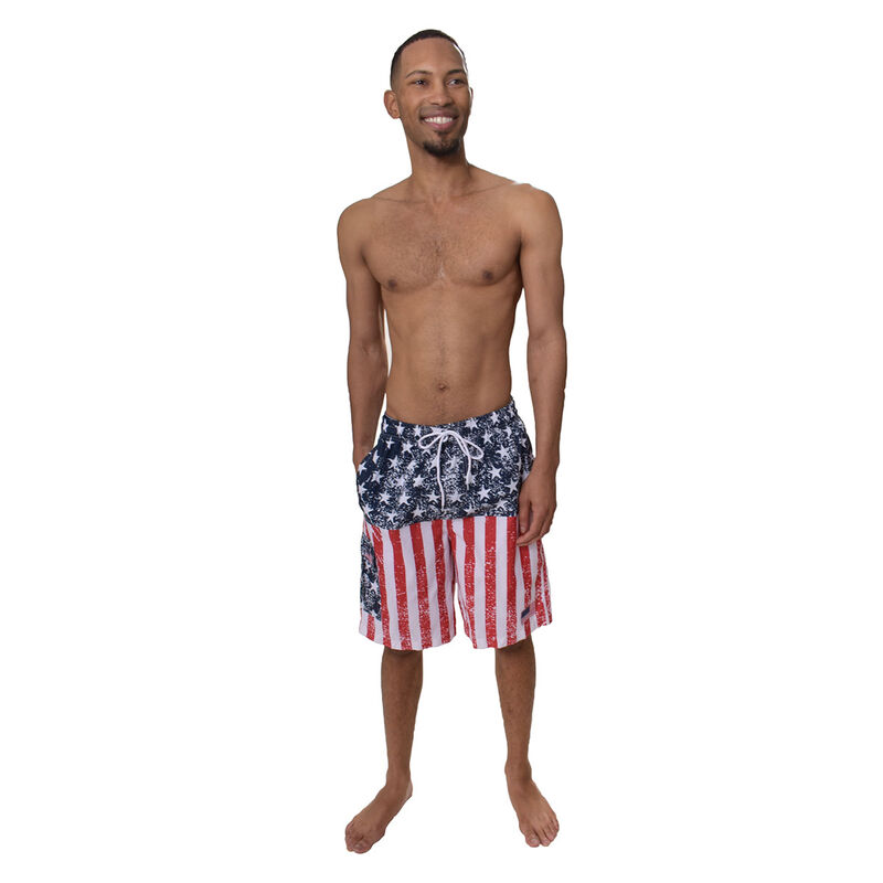 Canyon Creek Men's American Stars and Stripes Board Short image number 1