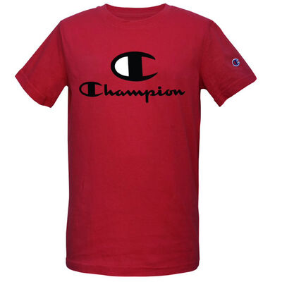 Champion Boys' C Script Short Sleeve Logo Tee