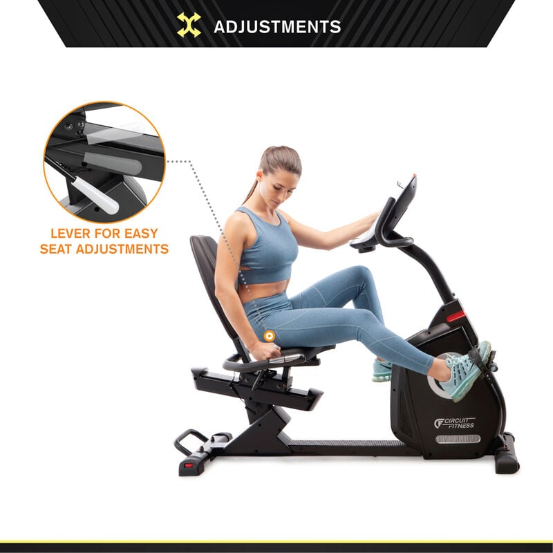 Circuit Fitness Magnetic Recumbent Exercise Bike image number 27