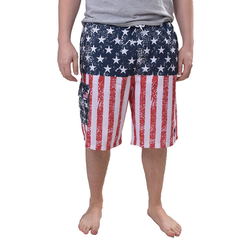 Canyon Creek Men's American Stars and Stripes Board Short image number 0