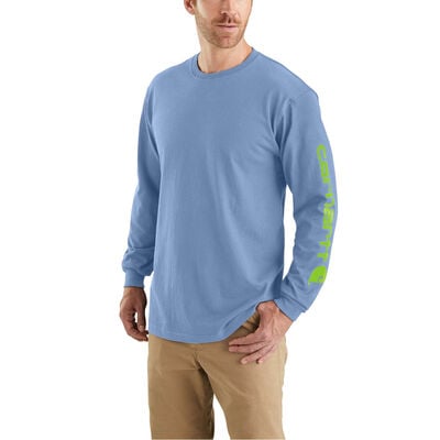 Carhartt Men's Loose Fit Heavyweight Long-Sleeve Logo Sleeve Graphic T-Shirt