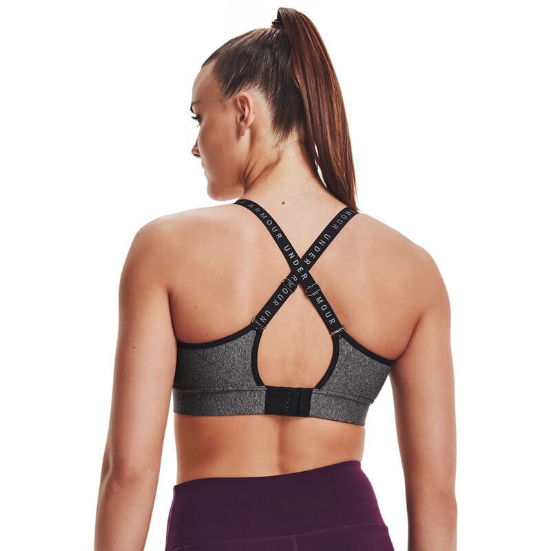 Under Armour Women's Infinity Mid-Impact Heather Cover Sports Bra image number 3