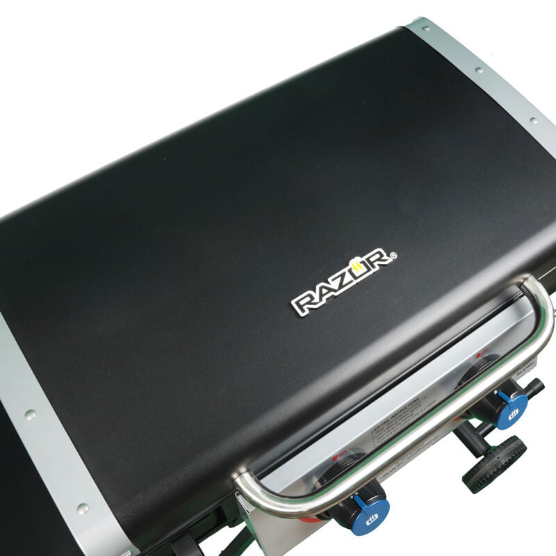 Razor 2-Burner Portable LP Gas Griddle with Lid and Folding Cart image number 4
