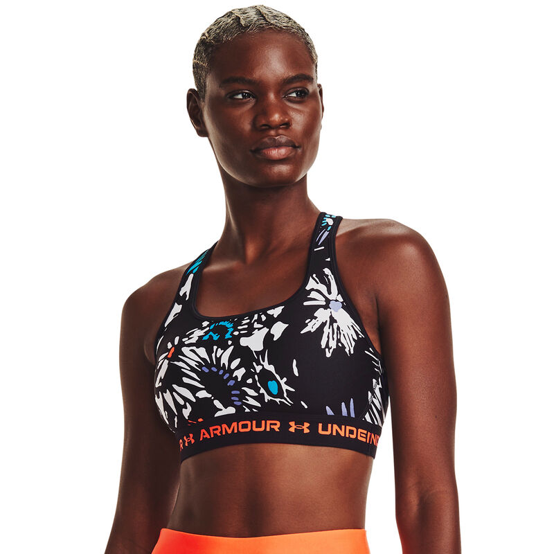 Under Armour Women's Crossback Mid-Impact Print Sports Bra image number 0