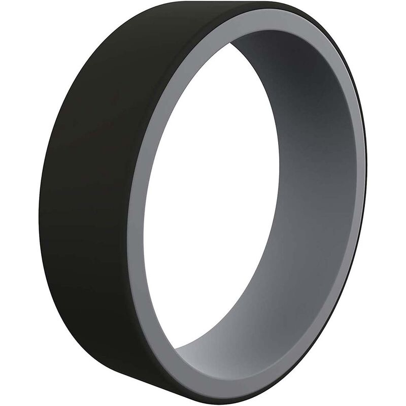 Qalo Men's Switch Grey/Black Silicone Ring image number 0