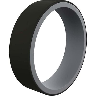 Qalo Men's Switch Grey/Black Silicone Ring