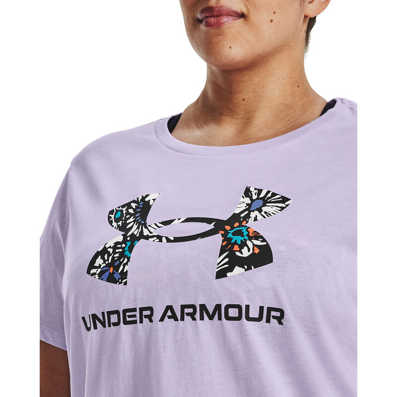 Under Armour Women's Plus Size Sportstyle Logo Short Sleeve Crew Neck Tee image number 2