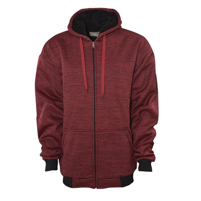 Big Ball Sports Men's Red Space Dye Sherpa Hoodie image number 0