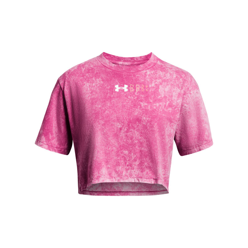Under Armour Women's Wash Logo Repeat Crop Short Sleeve image number 0