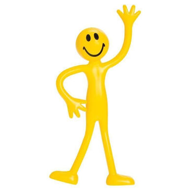 Toysmith Yellow Smiley Face Bendy Man