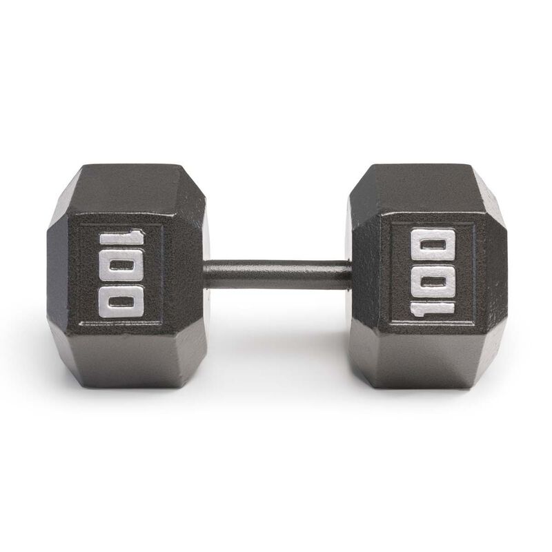 Marcy 100lb Cast Iron Hex Dumbbell image number 1