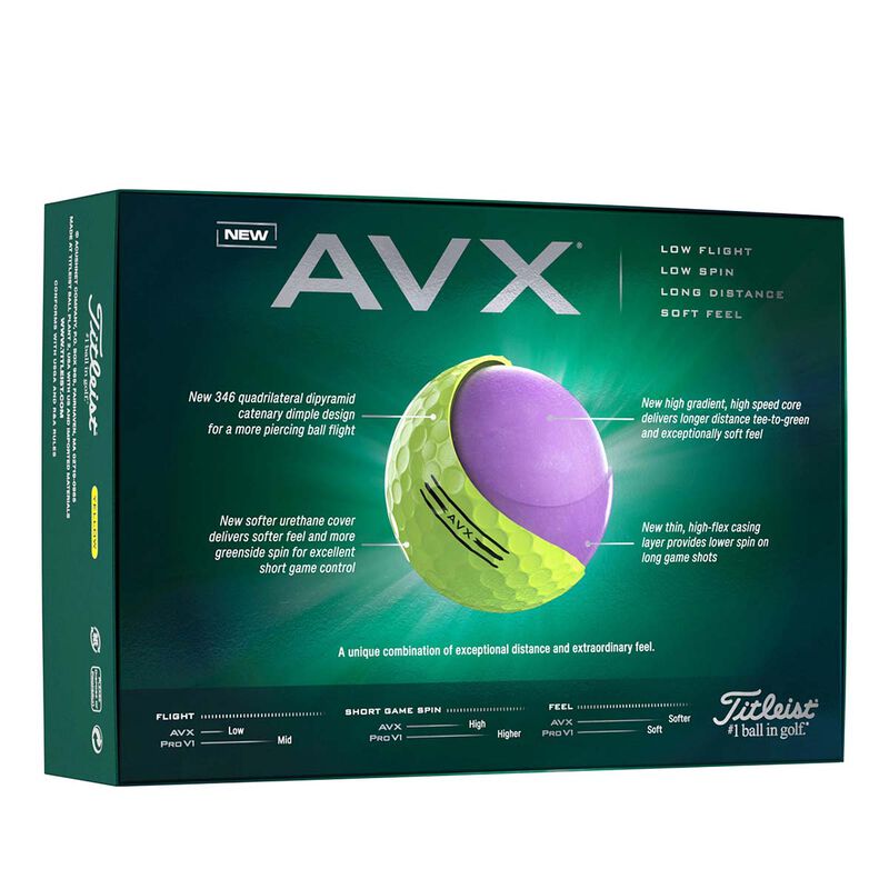 Titleist AVX Yellow Golf Balls image number 1