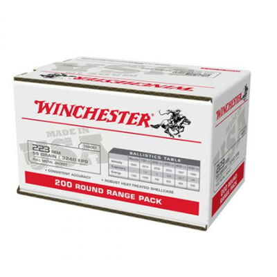 Winchester .223 55 Grain FMJ 200rd Rounds