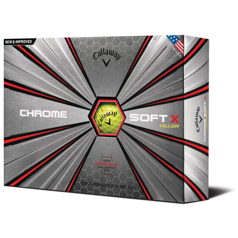 Callaway Golf Chrome Soft X Yellow Golf Balls image number 0
