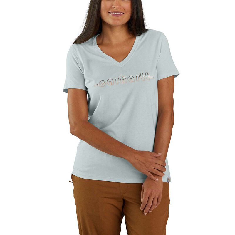 Carhartt Relaxed Fit Lightweight Short-Sleeve Carhartt Graphic V-neck T-shirt image number 0