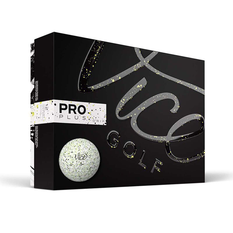 Vice Golf Pro Plus Green/Black Drip 12 Pack Golf Balls image number 0