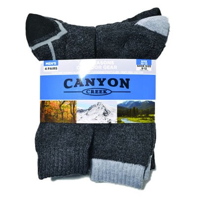 Canyon Creek Men's All Season Socks 4-Pack