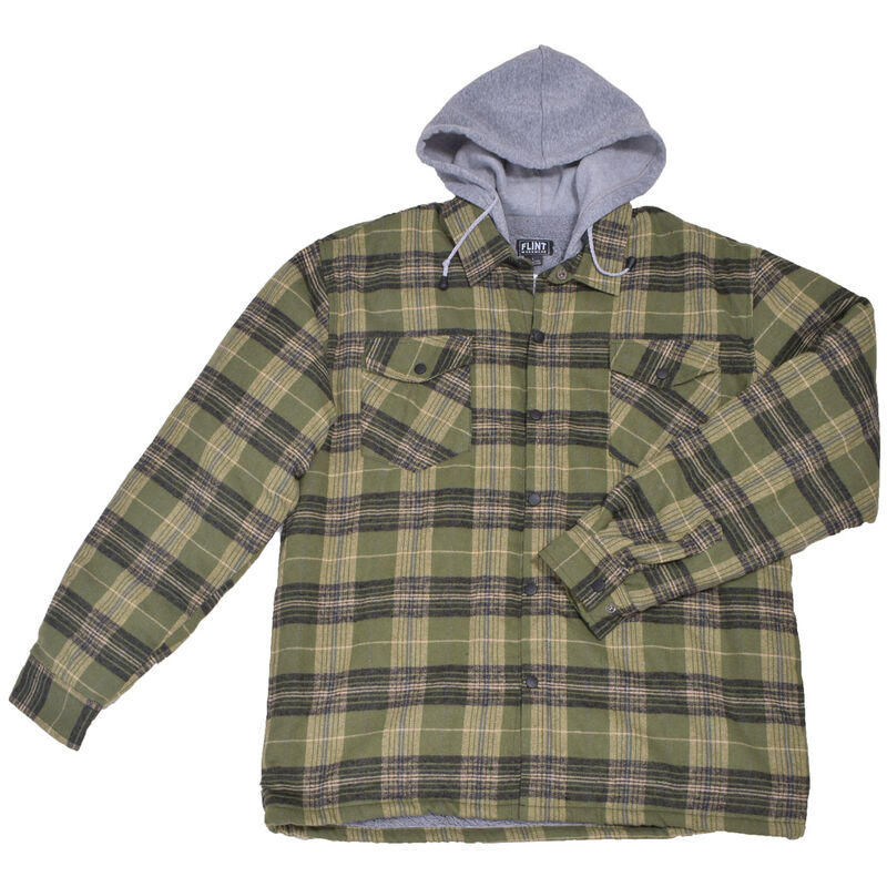 Flint Workwear Men's Sherpa Lined Plaid Flannel Jacket image number 0
