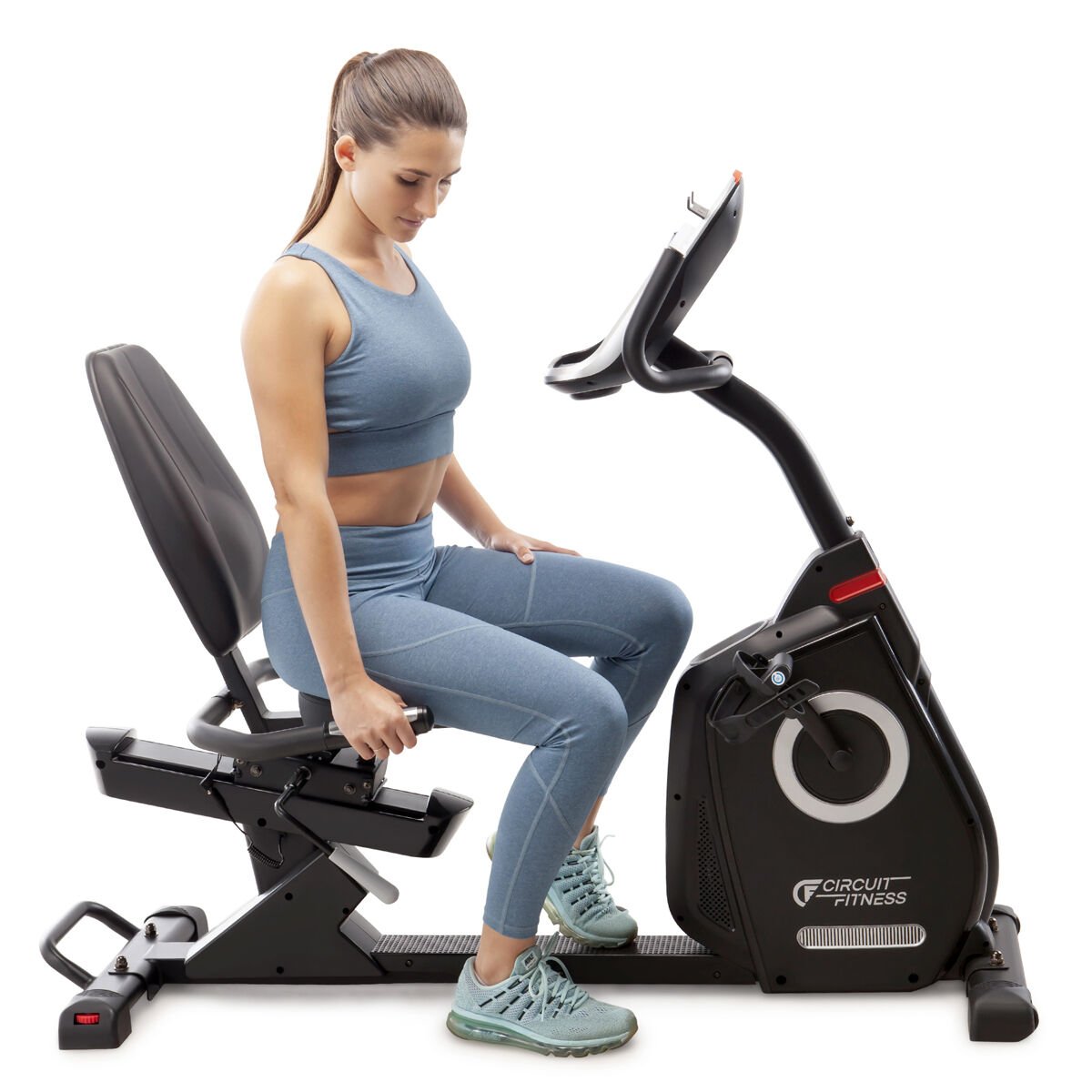 Circuit fitness magnetic recumbent exercise bike with 15 programs hot sale