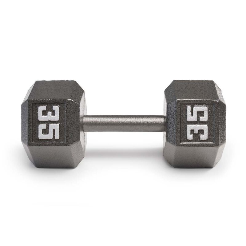 Marcy 35lb Cast Iron Hex Dumbbell image number 1