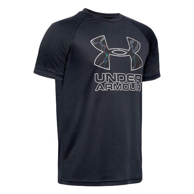 Under Armour Boys' Tech Hybrid Print Fill Logo T-Shirt