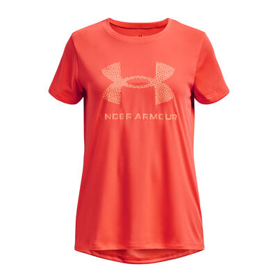 Under Armour Girls' Tech Solid Print Fill Bl Shorts Sleeve Crew Neck Tee