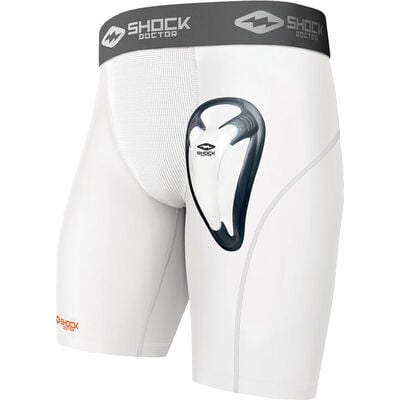 Shock Doctor Men's Compression Shorts with Bio-Flex Protective Cup