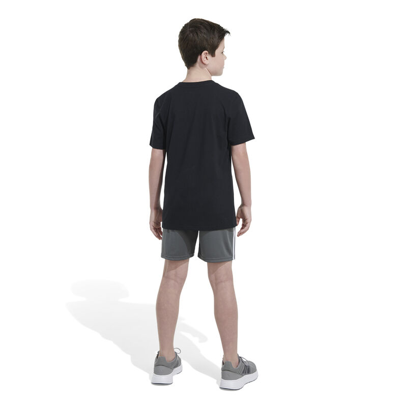 adidas Boys' Shorts Sleeve Camo Logo Tee image number 6