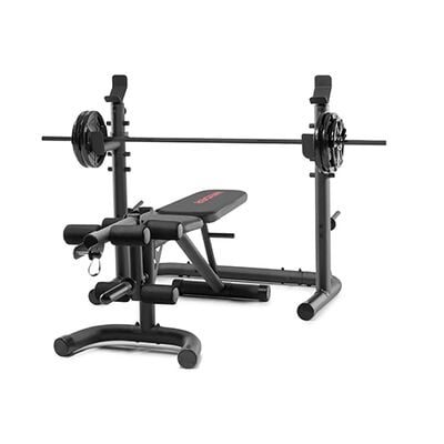 Weider XRS 20 Olympic Bench with Squat Rack and Preacher Pad